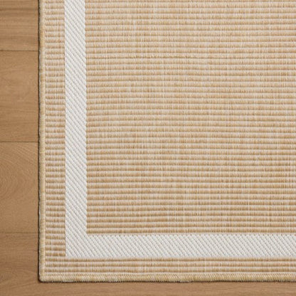 Border Outdoor Rug - Ivory & Wheat