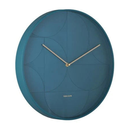 Echelon Wall Clock - Dark Blue