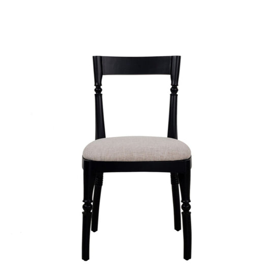 Petite Dining Chair - Black and Natural