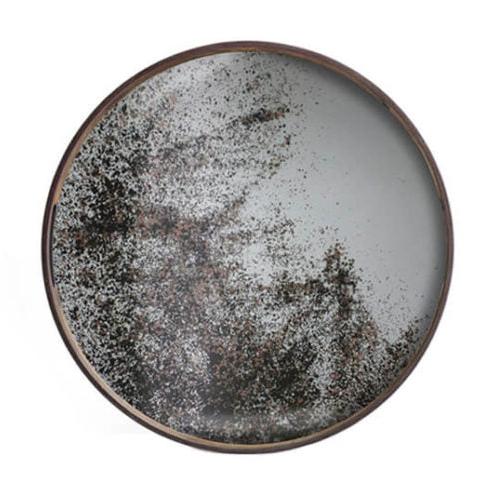 Tray - Round Aged Mirror, Large