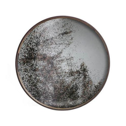 Tray - Round Aged Mirror