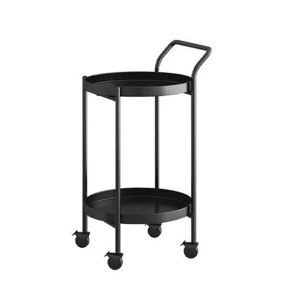 Hugo Round Drinks Trolley - Matte Black