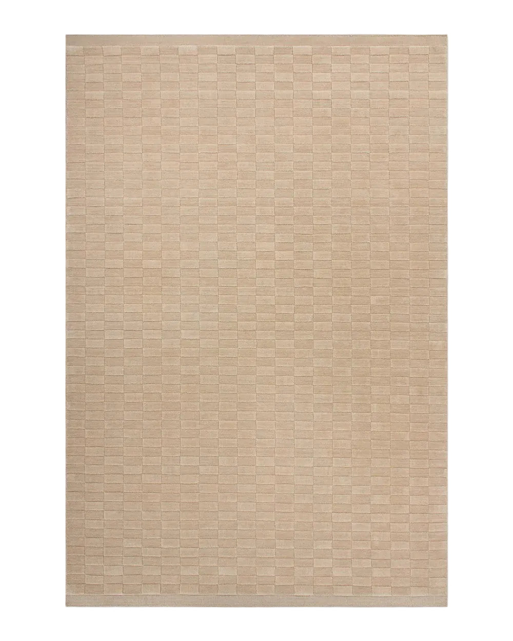 Almond textured Floor Rug on a white background 