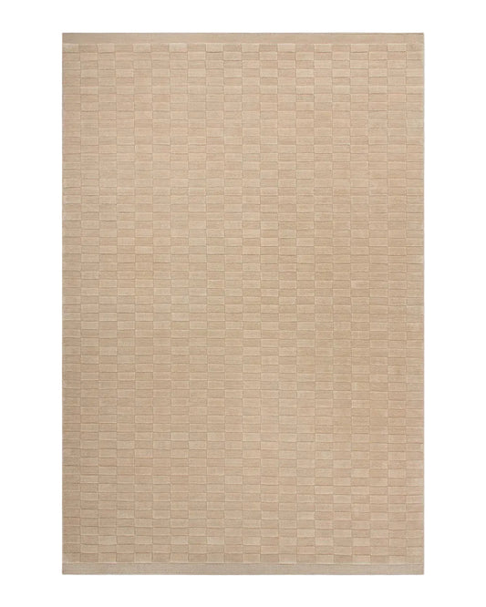 Almond textured Floor Rug on a white background 
