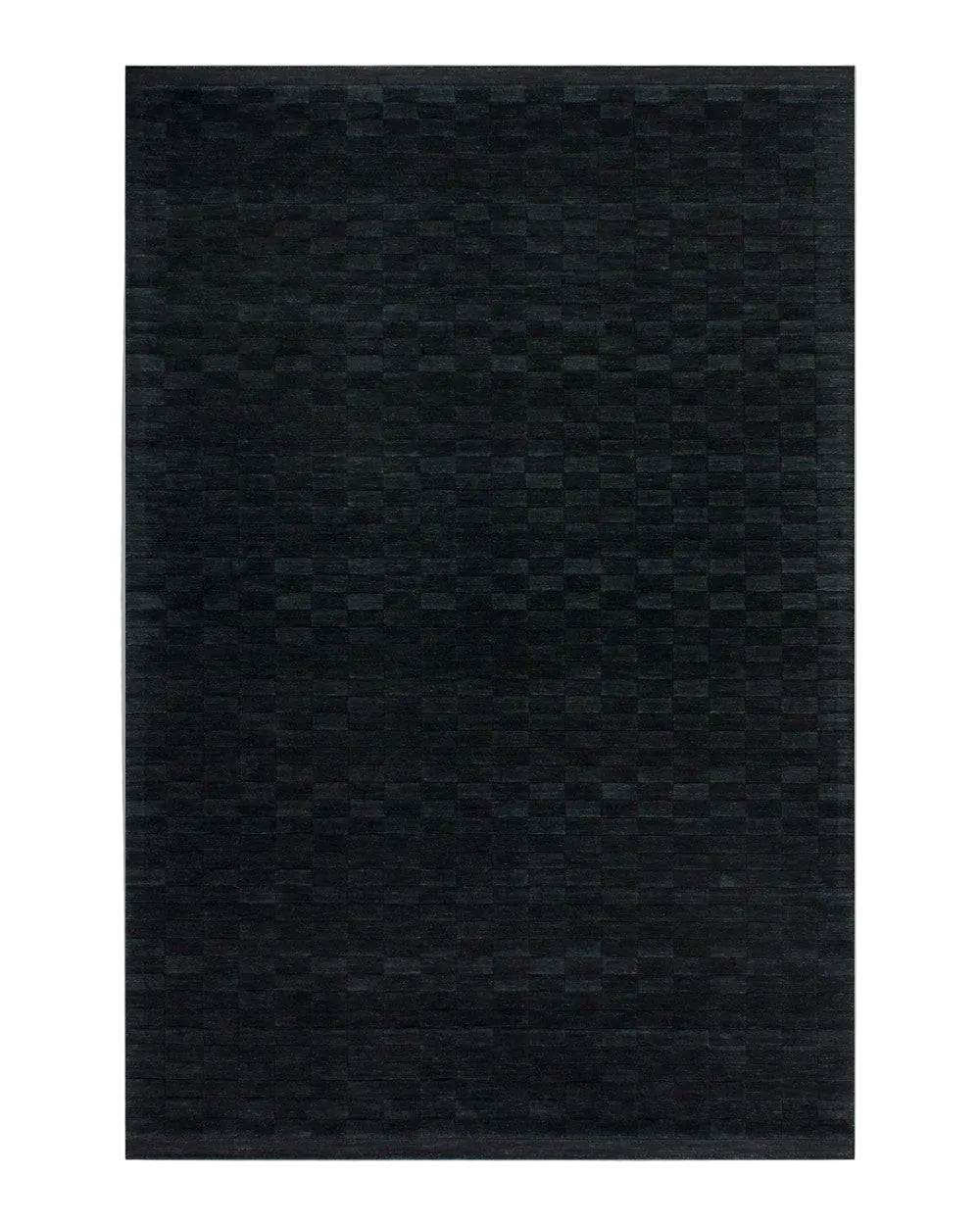 Black rug on a white background