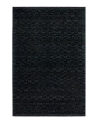 Black rug on a white background