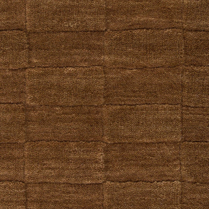 Close up of Toffee coloured textured floor rug 
