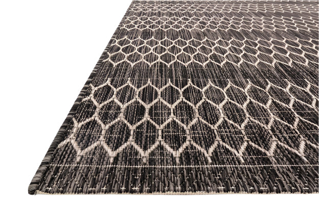 Plait Outdoor Rug - Black & Brown