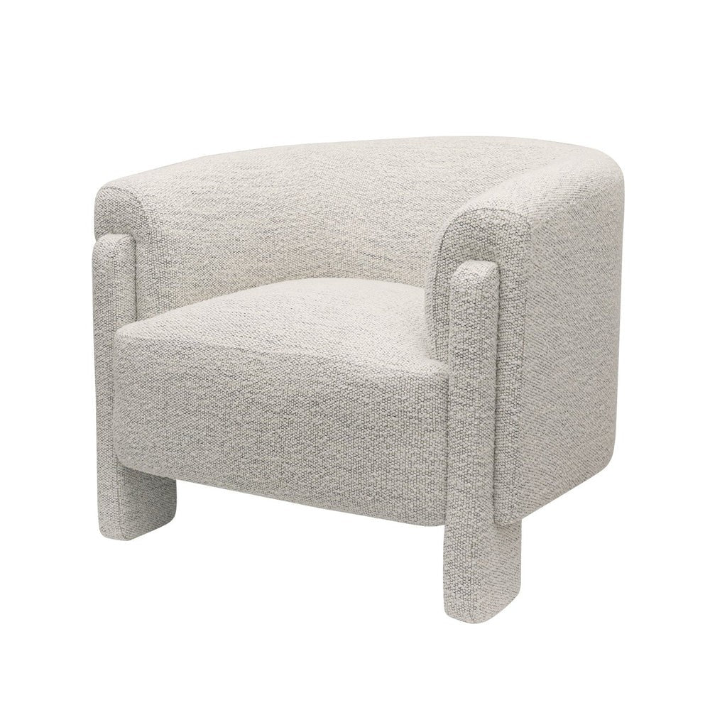 Cream armchair on a white background