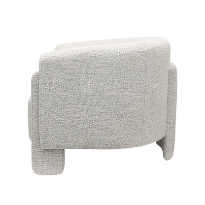 Cream textured armchair on a white background