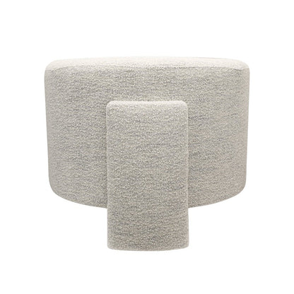 Textured cream armchair on a white background 