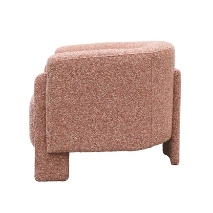 Blush textured armchair on a white background