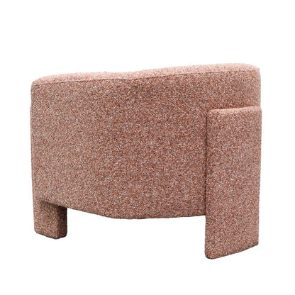 Blush textured armchair on a white background