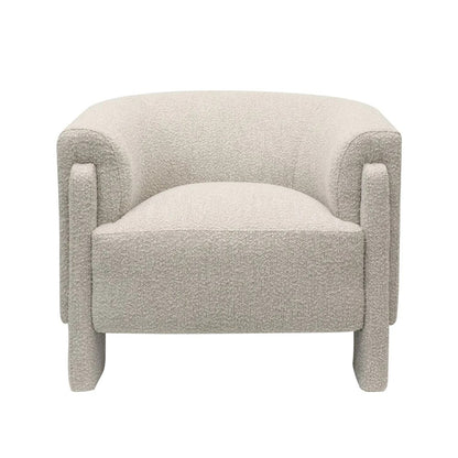 Taupe armchair on a white background