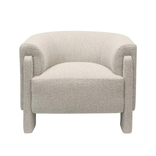 Taupe armchair on a white background