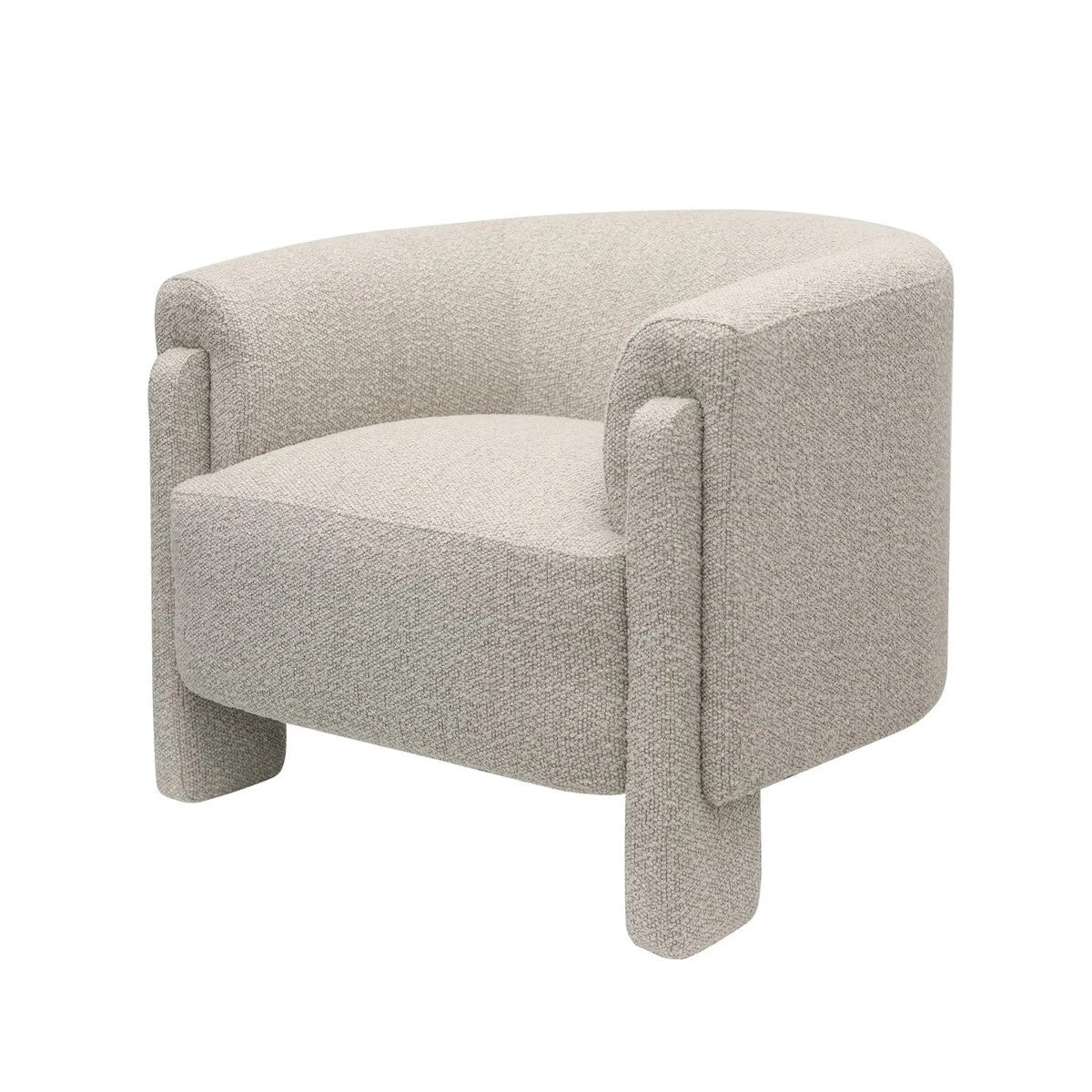Taupe armchair on a white background