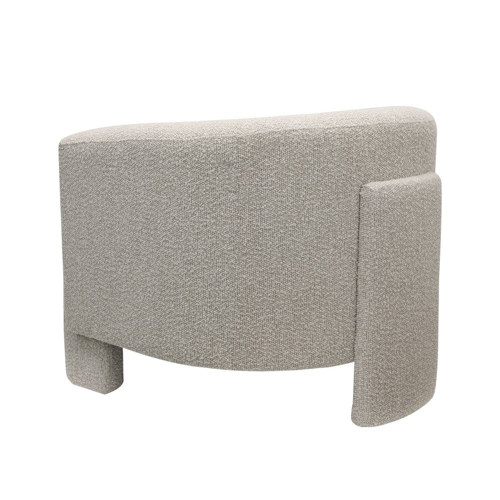 Taupe textured armchair on a white background