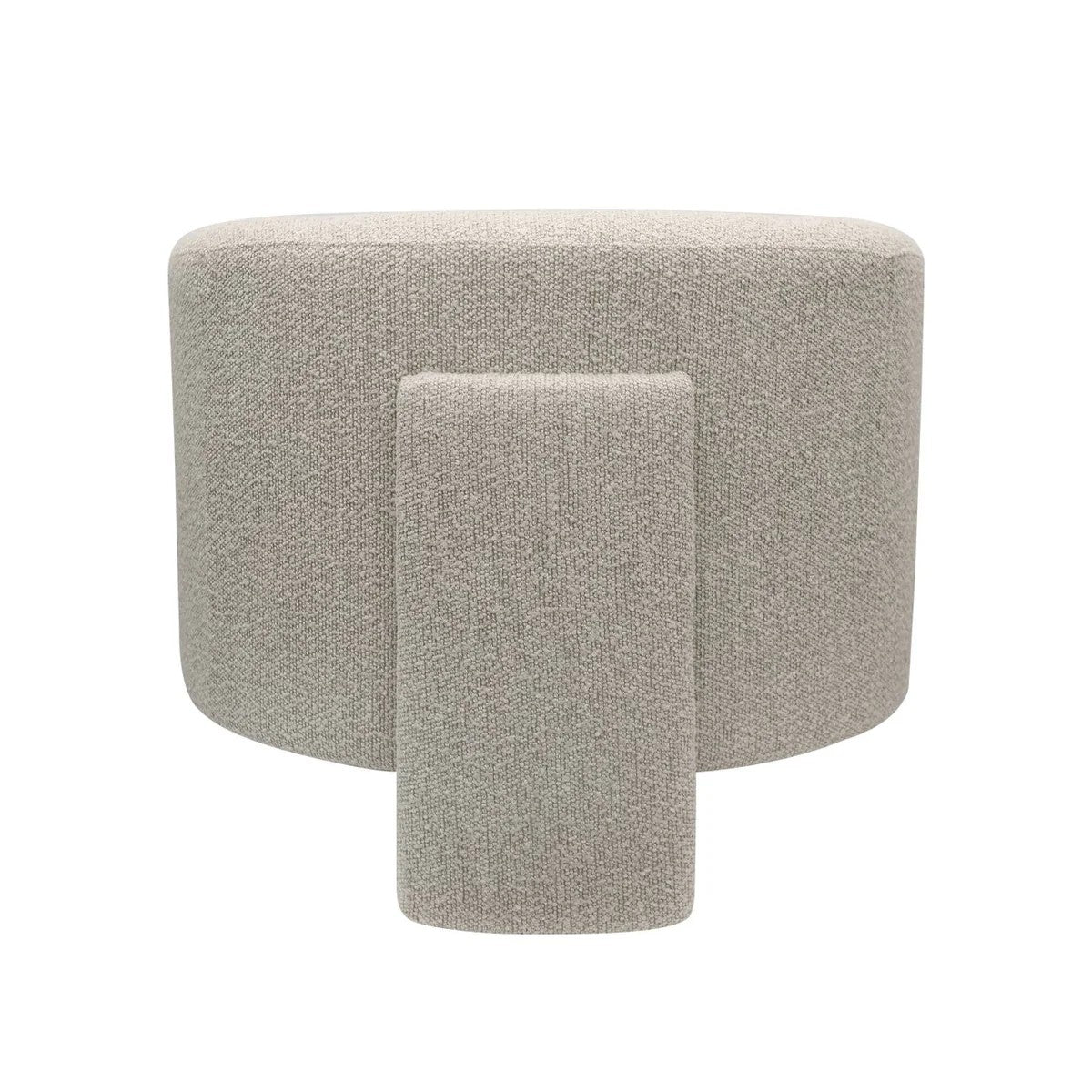 Taupe textured occasional chair on a white background