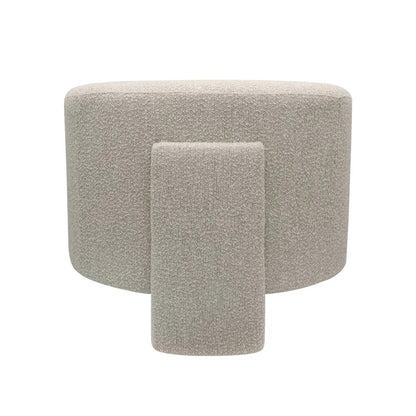 Taupe textured occasional chair on a white background