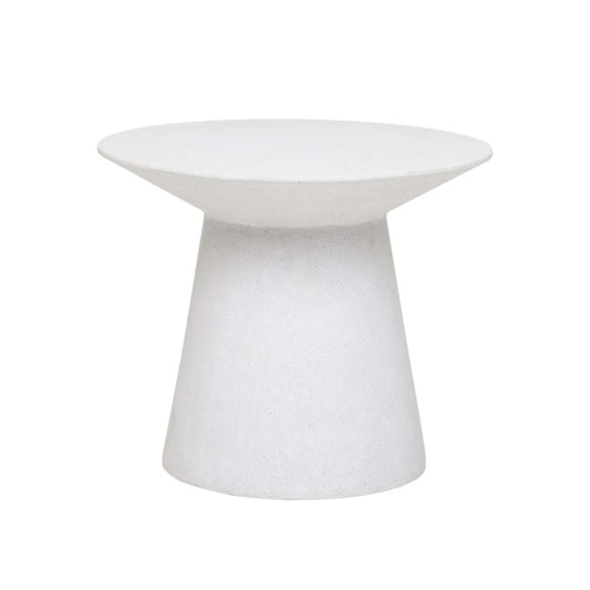 Livorno Round Outdoor Side Table - White Speckle