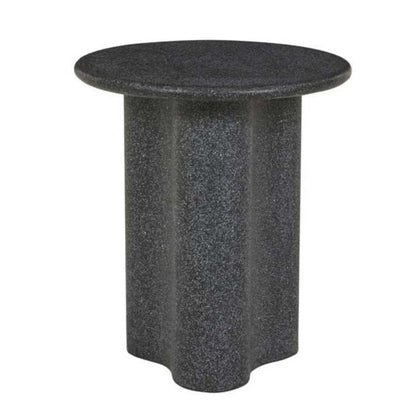 Artie Outdoor Wave Side Table - Black Speckle