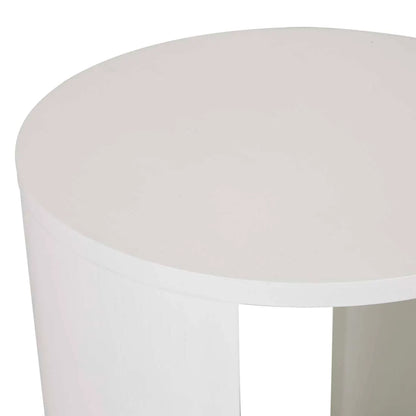Oberon Crescent Side Table - White Grain Ash