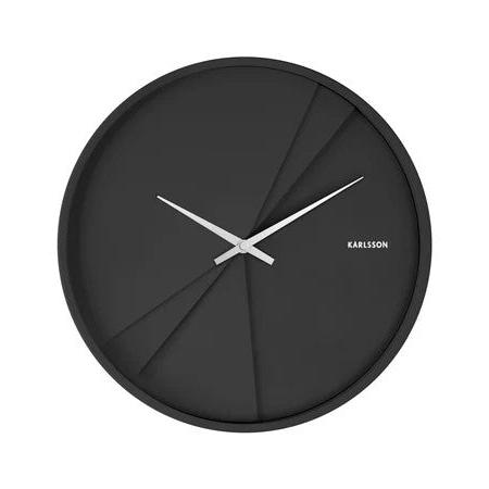 Layered Lines Clock - Black