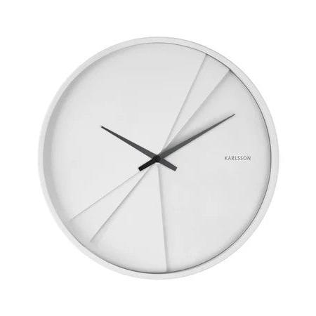 Layered Lines Clock - White