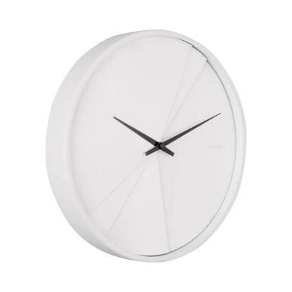 Layered Lines Clock - White