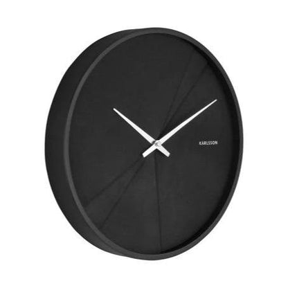 Layered Lines Clock - Black