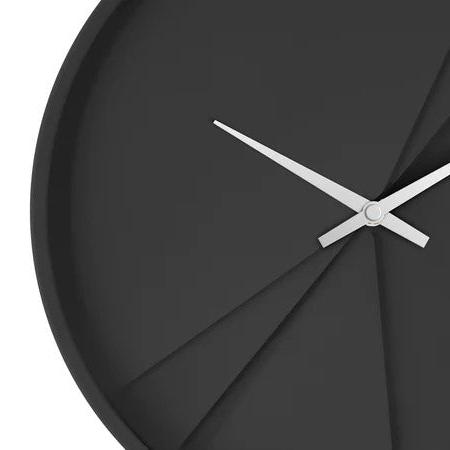 Layered Lines Clock - Black