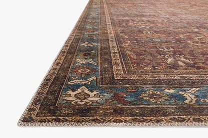 Layla Rug - Brick/Blue