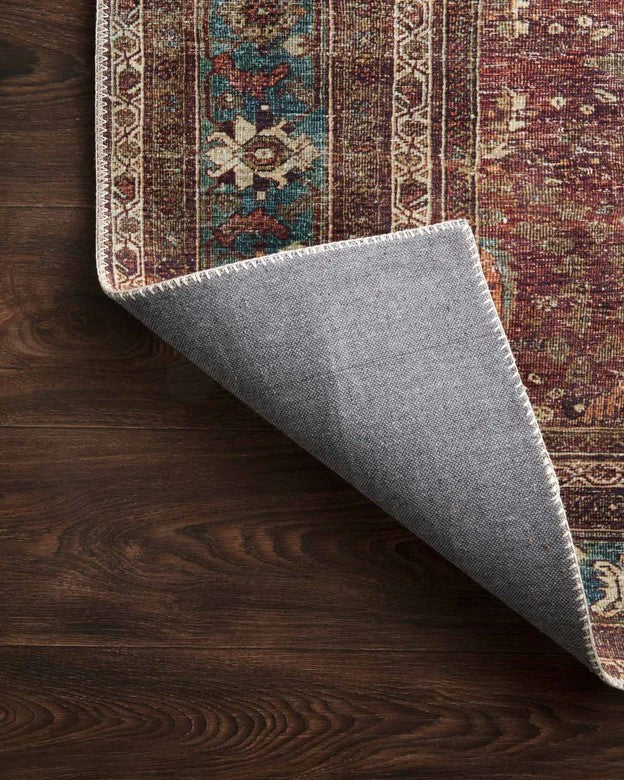 Layla Rug - Brick/Blue