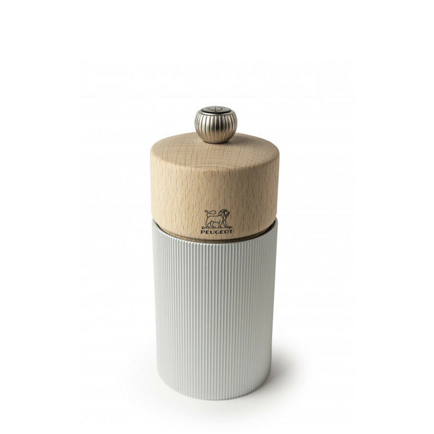 Line Aluminium & Natural Pepper Mill - 12cm