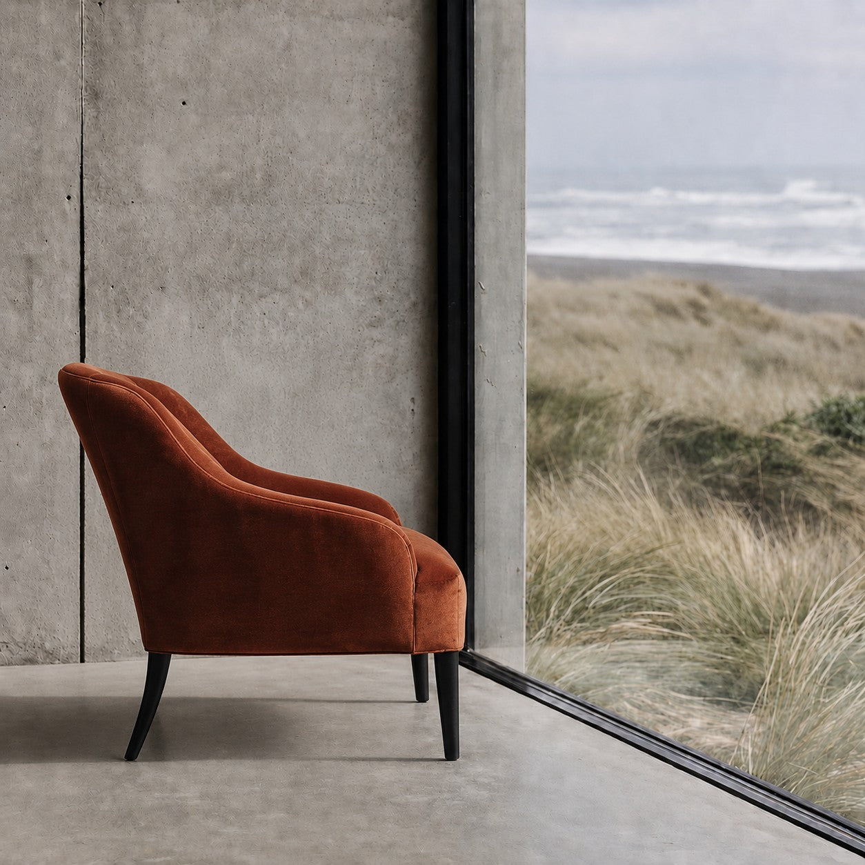 Luna Occasional Chair - Rust