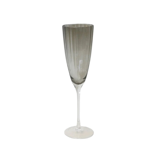 Luxor Champagne Flutes - Charcoal Set of 8