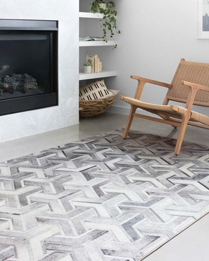 Maddox Rug - Silver/Ivory