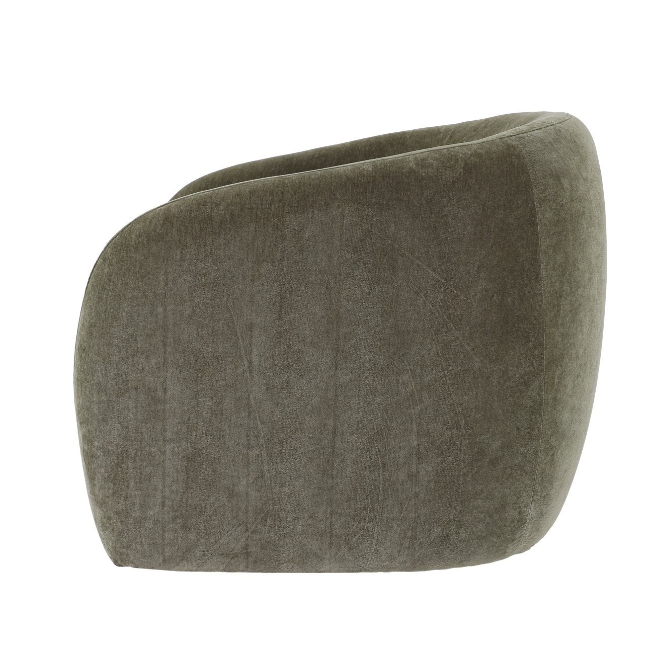 Moss swivel armchair on a white background