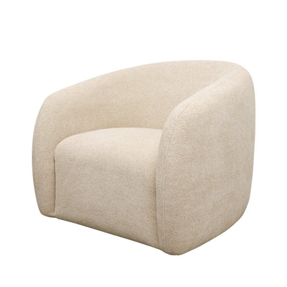 Natural colour swivel armchair on a white background