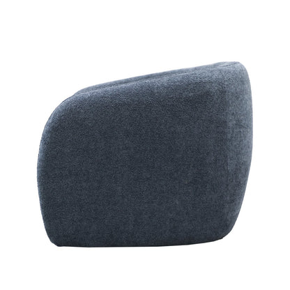 Steel blue swivel armchair on a white background