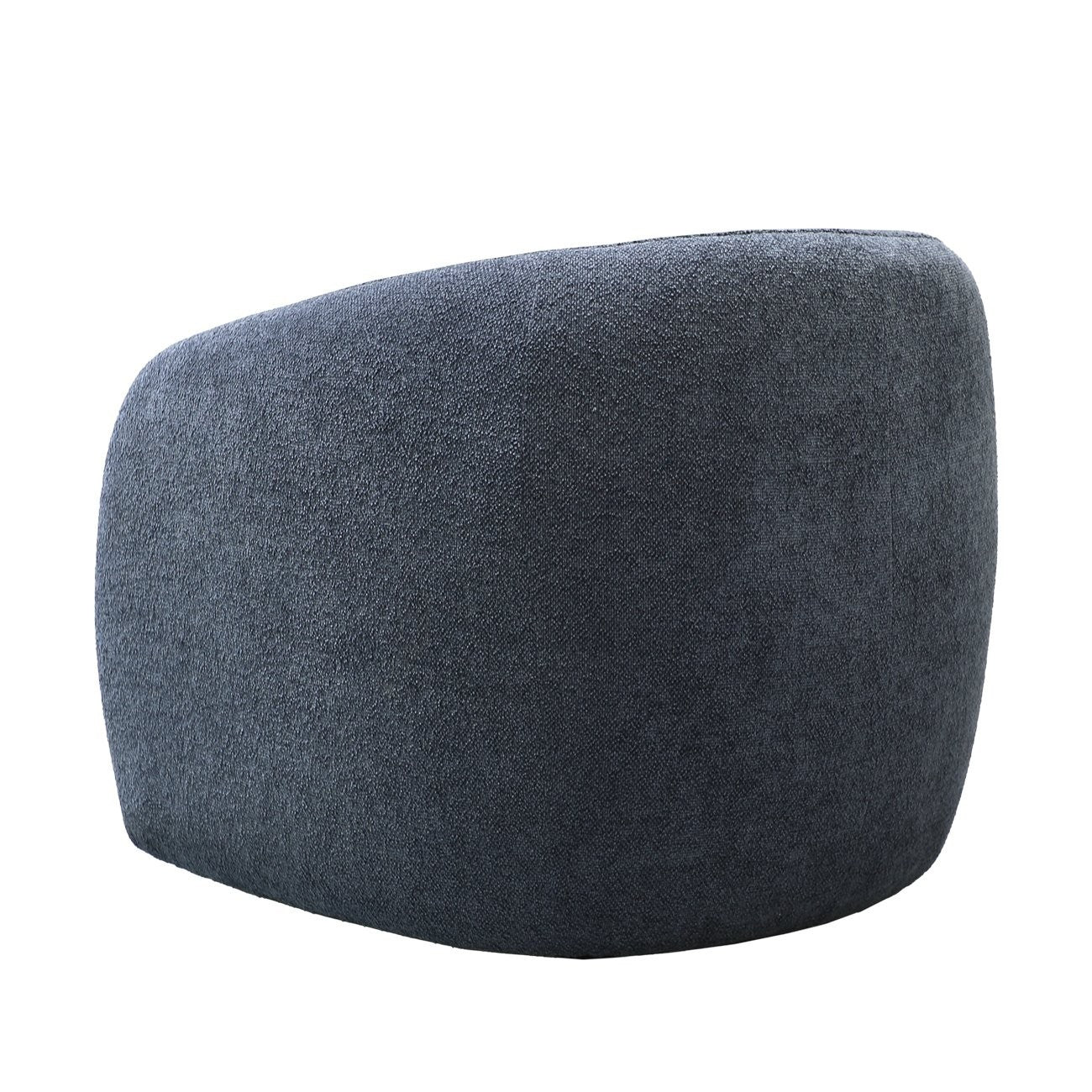 Steel blue swivel armchair on a white background