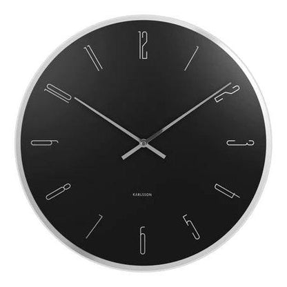 Mirror Numbers Clock - Black