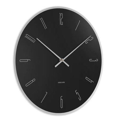 Mirror Numbers Clock - Black