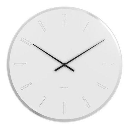 Mirror Numbers Clock - White