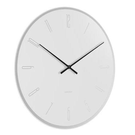 Mirror Numbers Clock - White