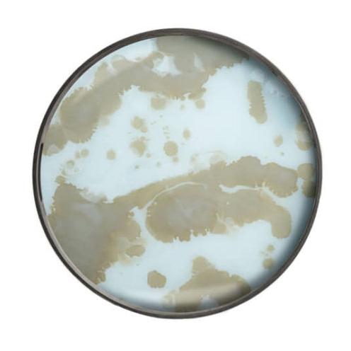 Tray - Round Mist Gold Bronze Mirror