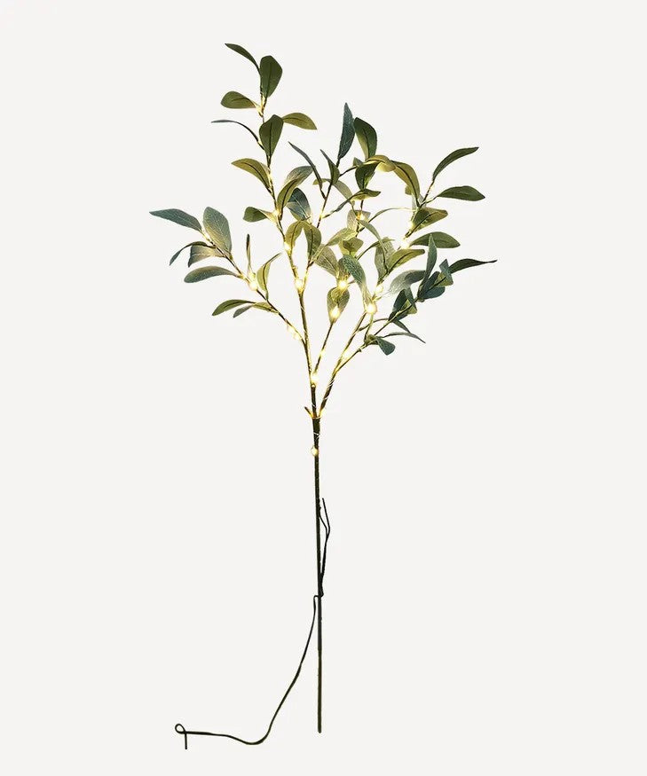 Christmas Olive Branches with Lights - 2 Sizes