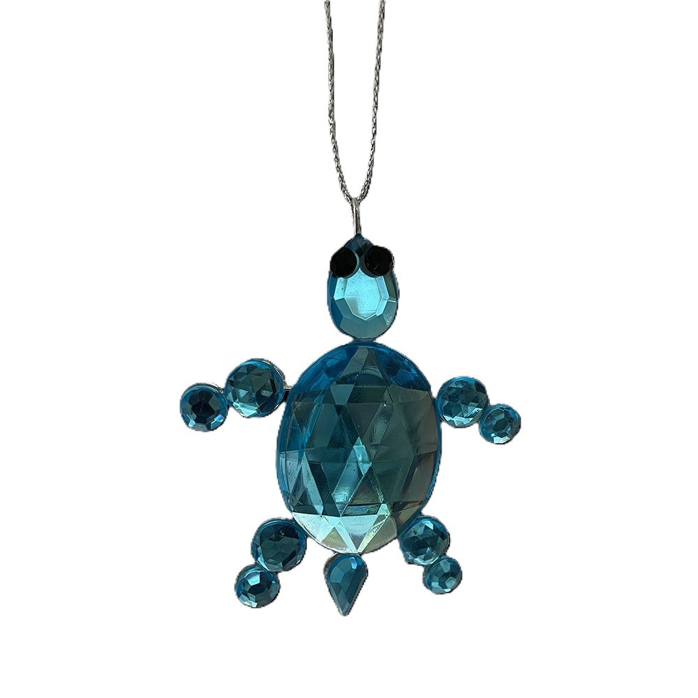 Christmas Blue Turtle Decoration - Set of 6