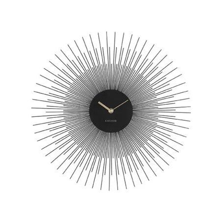 Peony Wall Clock - Medium Black