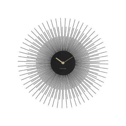 Peony Wall Clock - Medium Black